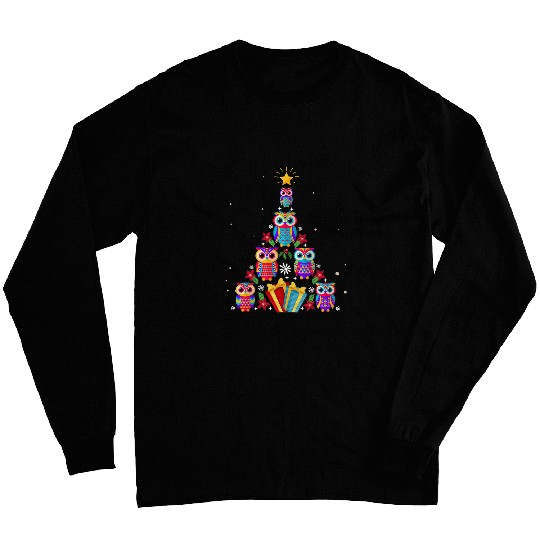 Owl Pet Christmas Tree 2 Long Sleeves