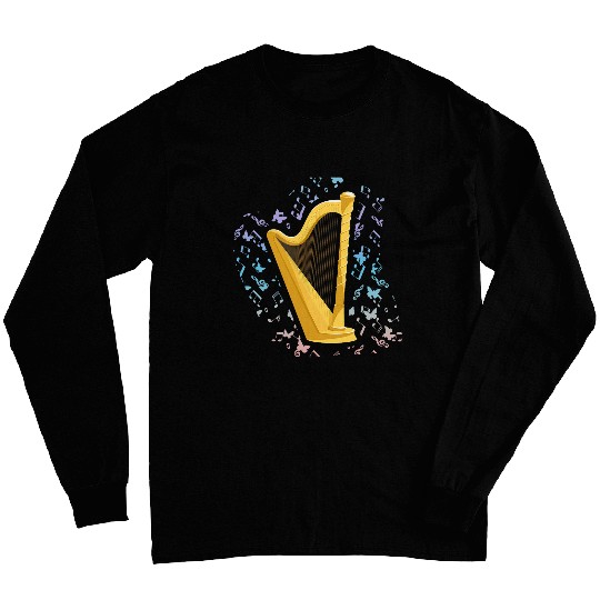 Harp Musical Orchestra Concert Gig Rhythm Tone Music String Long Sleeves