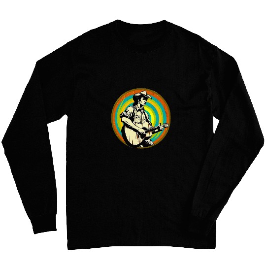 Guitarist Country Music Singer Dallas Style Cowboy Hat Guitar Long Sleeves