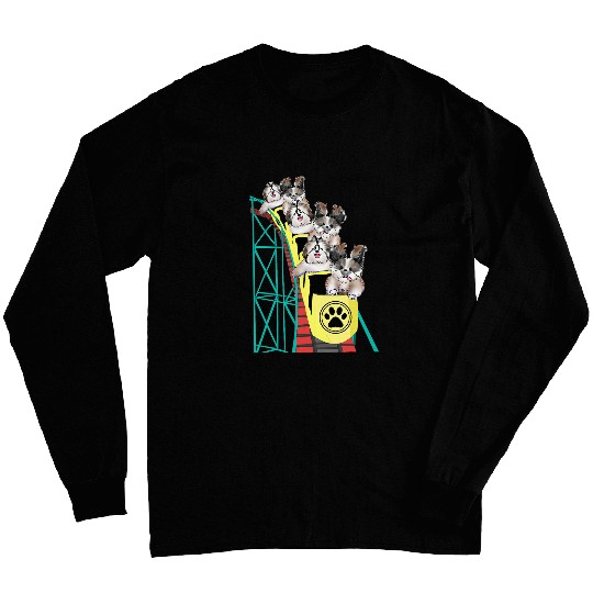 Shih Tzu Dog Breed Lover Gifts Funny Puppy Roller Coaster Long Sleeves