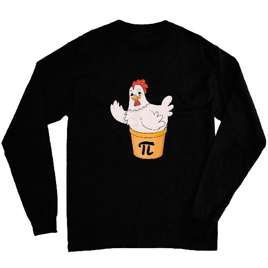 Chicken Pot Pie Funny Math Pi Day Funny Cute Food Lovers Long Sleeves
