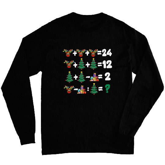Christmas Math Teacher Funny Teaching Long Sleeves