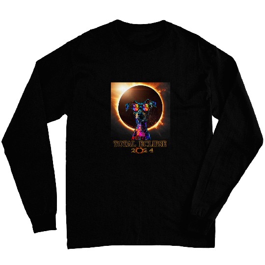 2024 Total Solar Eclipse 4 08 24 German Pinscher Dog Lover Long Sleeves