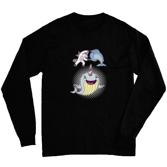 Whale Narwhal Mythical Creature Pegasus Long Sleeves