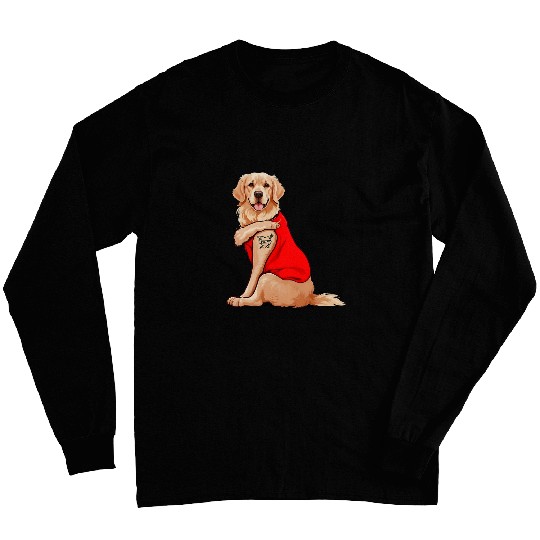 Funny GoldenRetriever Dog I Love Mom Long Sleeves