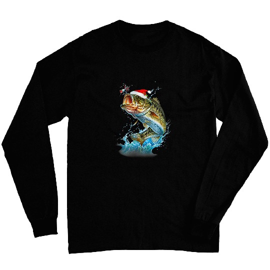 Fishing Merry Fishmas Funny Fish Fishing Christmas xmass 3 Fisher Long Sleeves