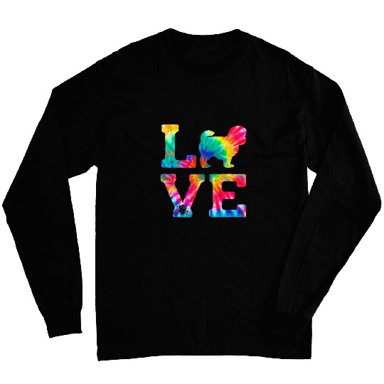 Love Peekapoo Tie Dye Dog Mom Dad Long Sleeves