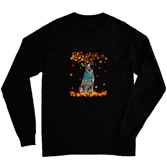 Fun Australian Cattle Thanksgiving Autumn Dog Lover Gifts Long Sleeves