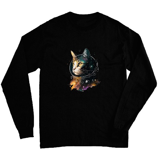 From Space Cat Astronaut Cute and Awesome Long Sleeves