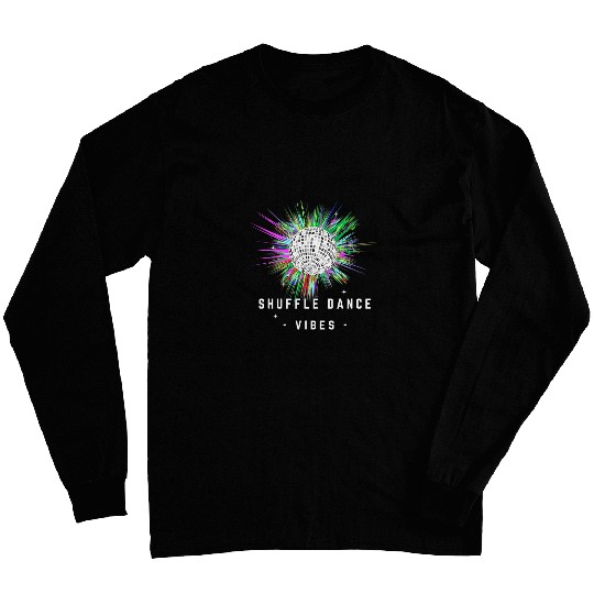 Disco Ball 80s and 90s Style Shuffle Dance Vibes Long Sleeves
