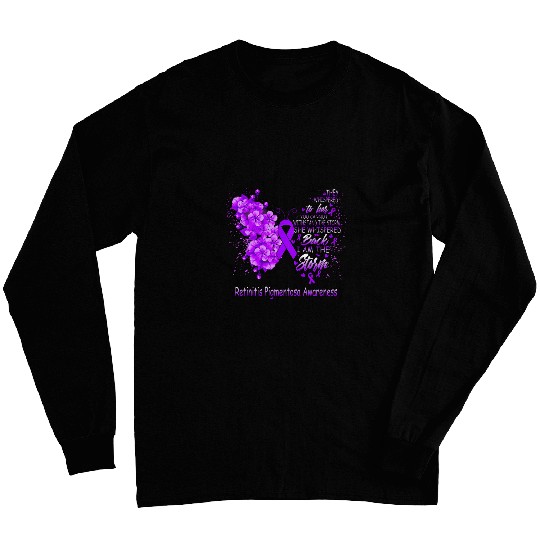 I Am The Storm Retinitis Pigmentosa Awareness Butterfly Long Sleeves