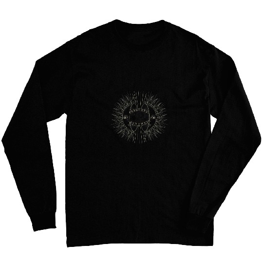 Eye of The Sun Dark Art Aesthetic Grunge Symbol Occult Pagan Long Sleeves