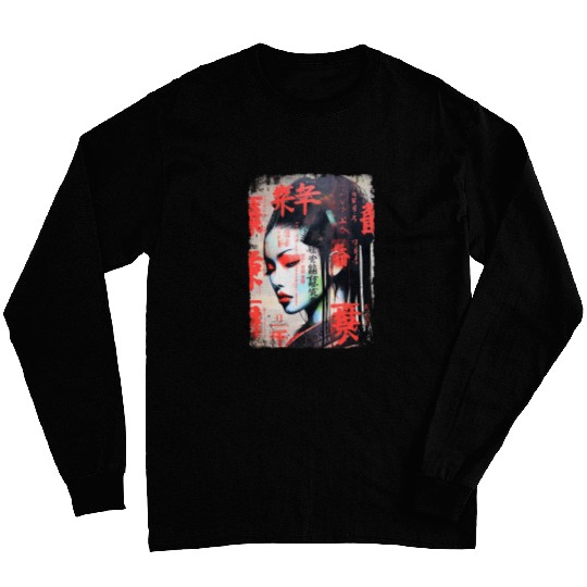 Geisha Asia Japan Woman vintages Culture Tokyo Geisha Long Sleeves