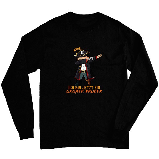 Kids Big Brother Pirate Gift Idea Pirate Siblings Long Sleeves