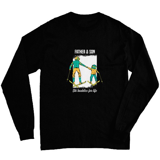 Father Son Friends Attachment Skis Driving Long Sleeves