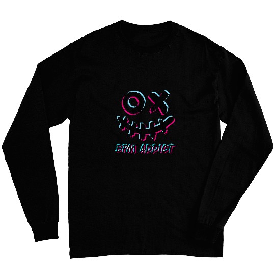BPM Addict Trippy Glitch Smile Techno Acid House ART ON BACK Long Sleeves