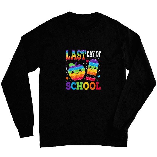 happy last day of school teacher student graduation pop it Long Sleeves