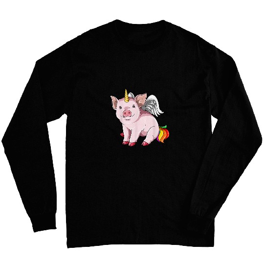 Piggycorn The Ultimate Pig Unicorns for Pig Lovers Long Sleeves
