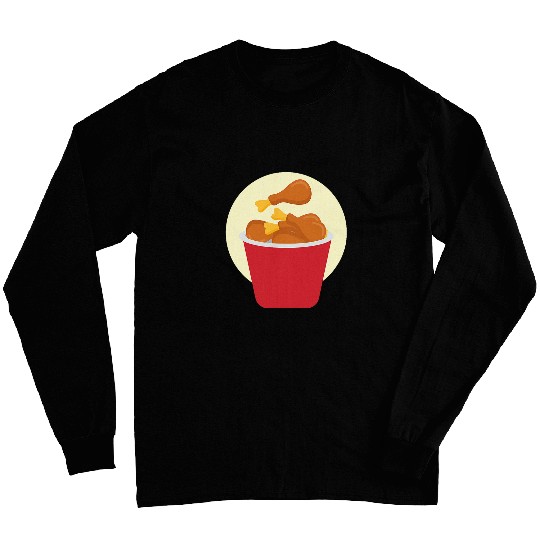 Chicken Wings Delicious Fast Food Long Sleeves