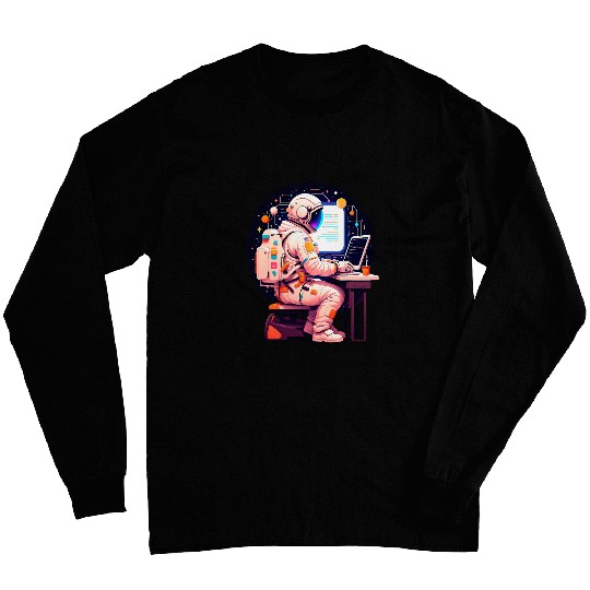 Astronaut Explorer Galaxy Coding Laptop Space Long Sleeves