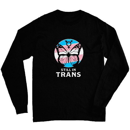 LGBTQ Still In Trans Transgender Pride Butterfly Sunrise Long Sleeves