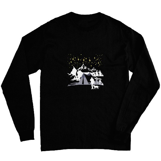 bests Camping With My Dog Happy Camper Dog Lover Long Sleeves