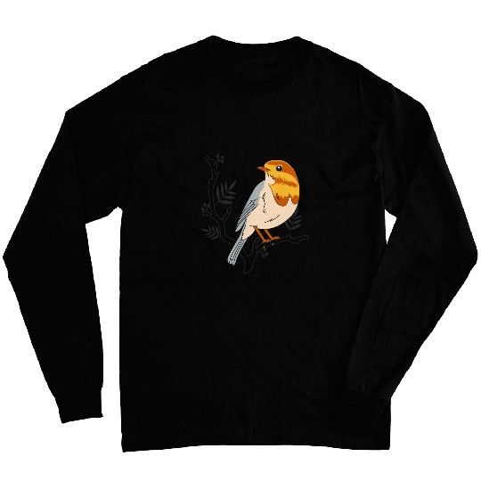 robin bird park nature bird fan birdwatcher 22 Long Sleeves