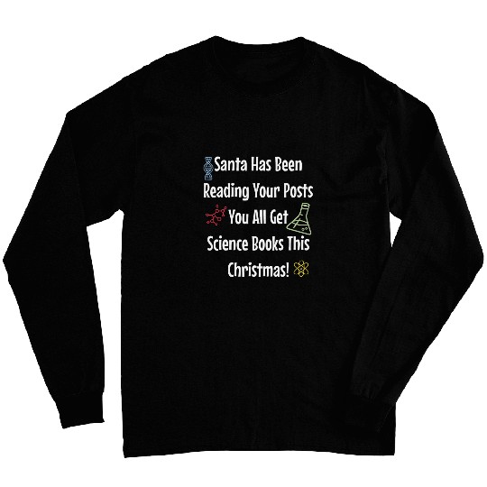 Funny Chemistry Science Teacher Christmas Santa Long Sleeves