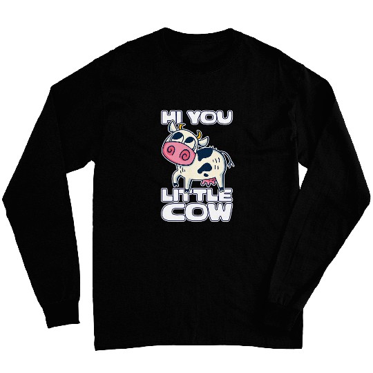 Cow Lover Hi You Little Cow Cute Kawai Cow Small Calf Long Sleeves