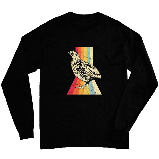 quail retro for men quail hunting and quail breeding Long Sleeves