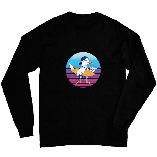 Surf Life Seagull vintages Retro Surfboard Surfing Harbour Albatros Long Sleeves