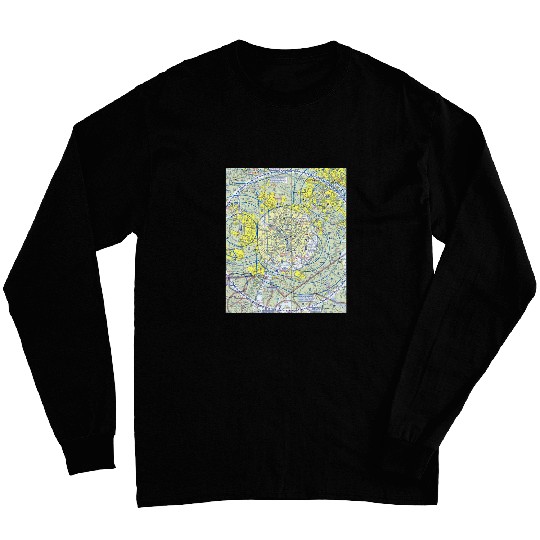 Aeronautical chart VFR sectional pilot Washington DC Long Sleeves