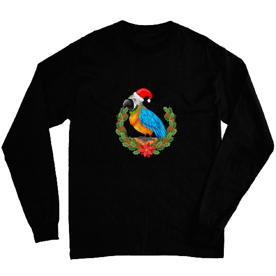 Mistletoe Tropical Parrot Hawaiian Summer Christmas In July Long Sleeves