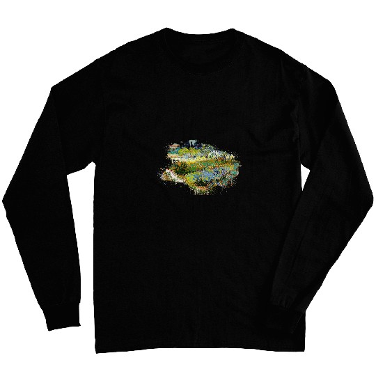 Famous vintages Fine Art Garden at Arles by Vincent van Gogh 4 Long Sleeves