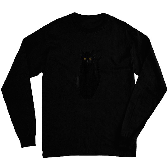 Cat Dark Witch Psychic Pigtail Gothic Kitty Meow ART ON BACK Long Sleeves