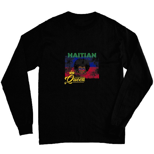 Caribbean Island 1804 Haiti National Flag Art Haitian Queen Long Sleeves