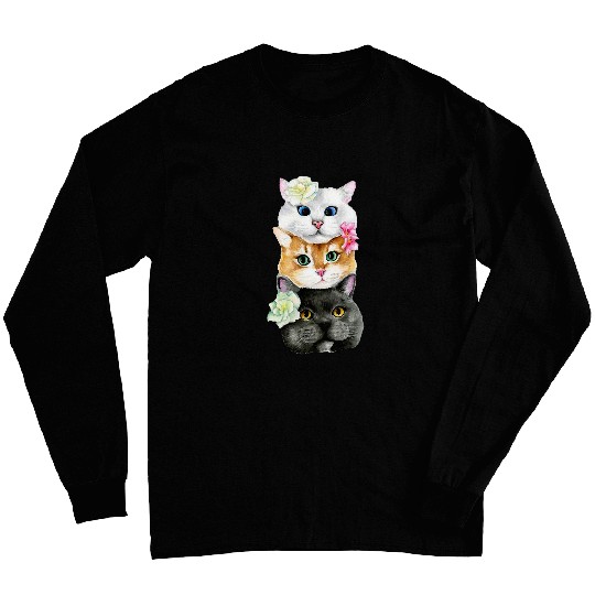 Cat Tower Daddy Mommy Boy Girl Funny Long Sleeves