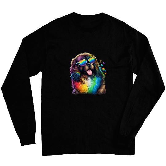 Lesbian LGBT Gay Pride Landseer Newfoundland Dog Long Sleeves