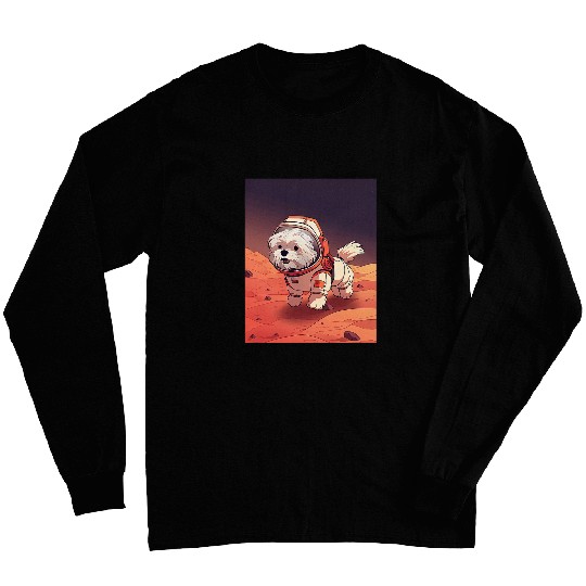 Havanese Mars Funny Dog Astronaut Long Sleeves