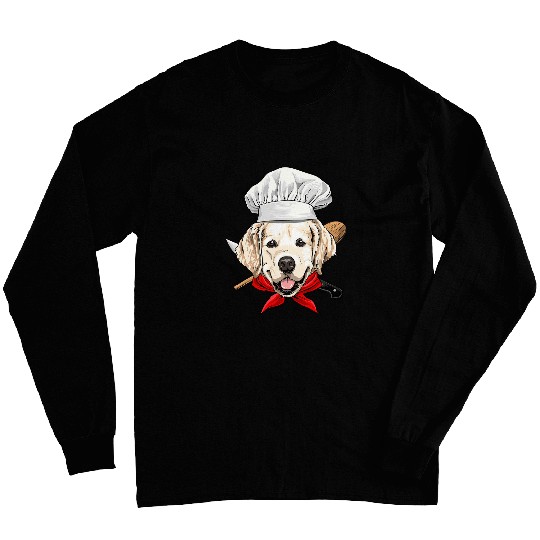 Goldie Chef Dog Cooking Baking Lover 455 Golden Retriever Dog Long Sleeves