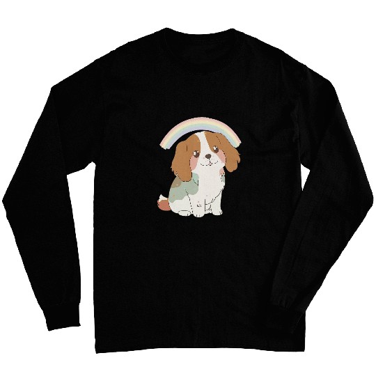 Cute English Springer Spaniel Colorful Anime Kids Cartoon Long Sleeves