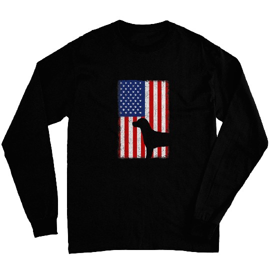 Dog Jack Russell Terrier American Flag USA Patriotic Dog Gift Long Sleeves