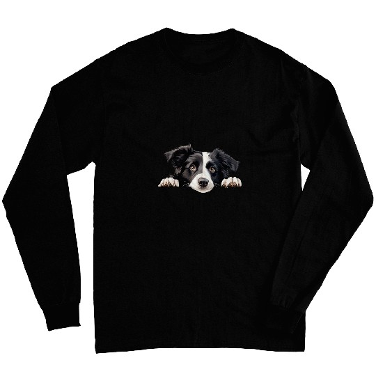 Cute Border Collie For Dog Lovers Long Sleeves