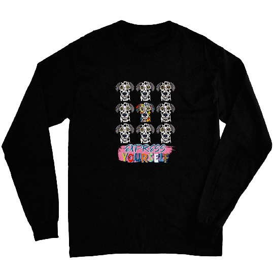 Express Yourself Colorful Dalmatian Dogs Being Wise Cute Long Sleeves