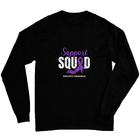 Epilepsy Awareness Support Squad Wear Purple awareness Long Sleeves