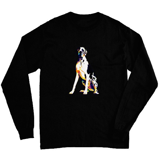 Great Dane Art Portrait Dog Owner Long Sleeves