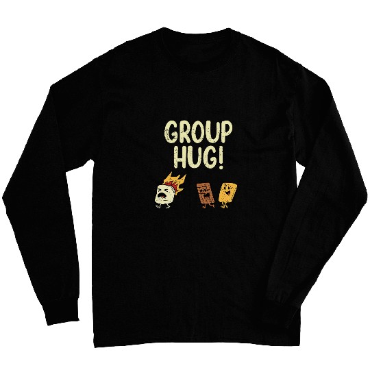 Group Hug Smore Funny Camping Chocolate Marshmallow Gift Long Sleeves