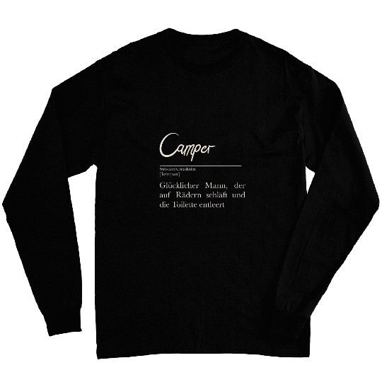 Happy Camper Script Caravan Motorhomes Caming Long Sleeves