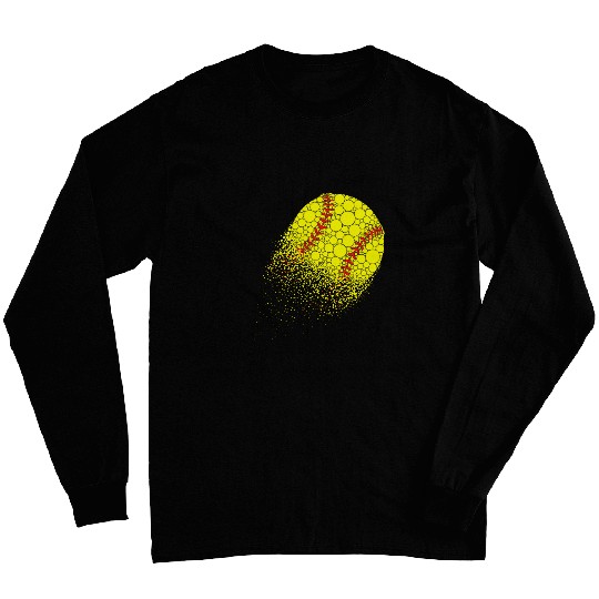 Funny Softball Ball With Polka Dots Happy Dot Day Boys Kids Long Sleeves