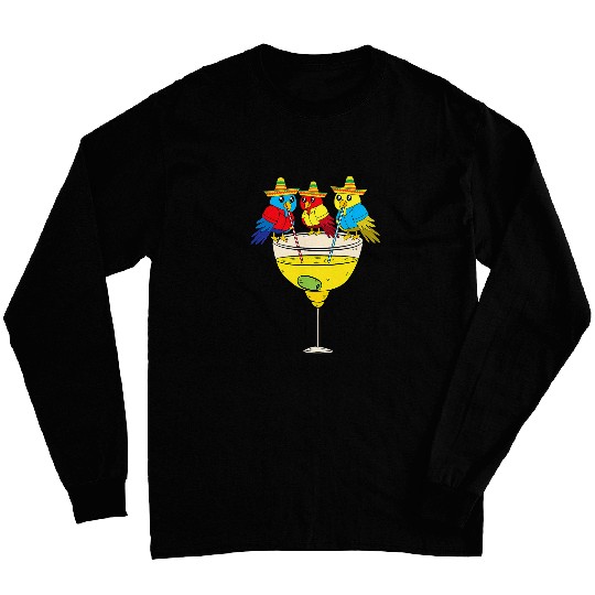 Parrot Cinco De Mayo Funny Drinking Tequila Mexican Fiesta Long Sleeves
